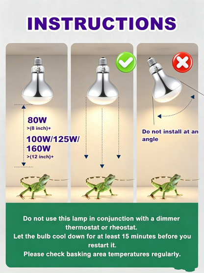 Full Spectrum Simulated Sunlight UV Light Bulb for Reptile Terrariums
