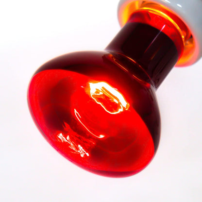 REPTI ZOO 75W Reptile Heat Lamp Bulb 2PCS Infrared Heat Emitter Red Heat Lamp for Reptile Amphibian, Infrared Basking Spot Light Bulb