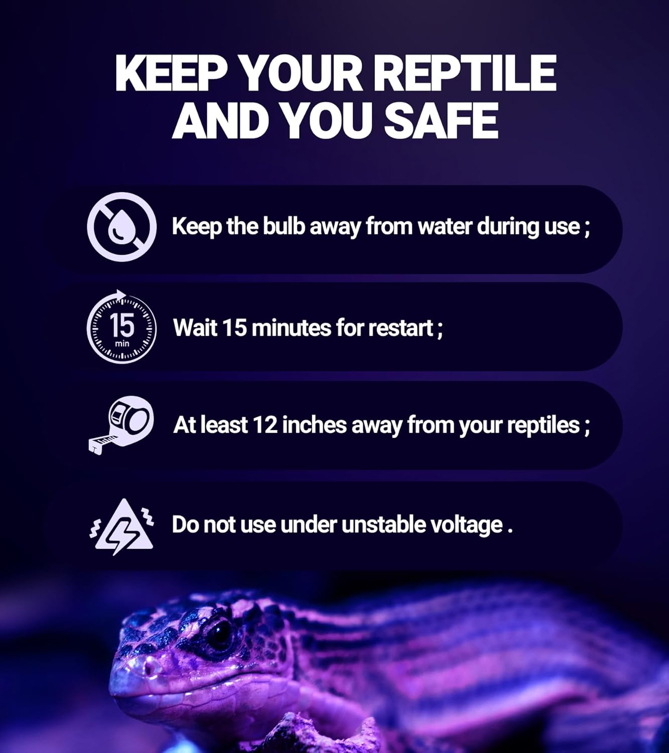 REPTI ZOO 2Pack Reptile Heat Lamp 100W Reptile Night Heat Bulb Night Heat Lamp Without UVA for Turtle Bearded Dragon Gecko Lizard and Snake E26/E27 Purple